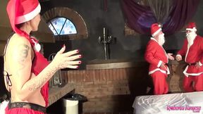Bearded Santa's Group Sex Wish Comes True