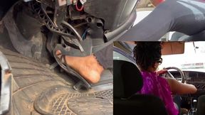 A Never-Ending Cranking Adventure In Black Low Heels