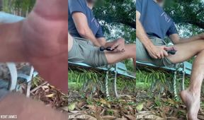 Risky Roadside Wank Shooting Cum Public cumshot caught sneaky
