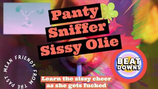 Panty Sniffer Sissy Olie Learns a cheer to use when things get horny and kinky