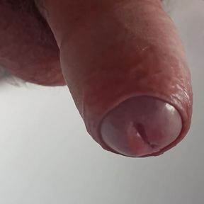 Slowly Enjoy Foreskin Play and Pissing