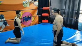 Strong judo girl vs strong big guy