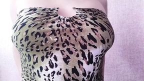 Horny girl playing on webcam with her natural tits and hard nipples