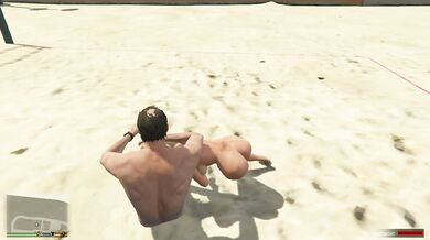 Trevor & Tracey fuck on the Anal Beach Volleyball Court