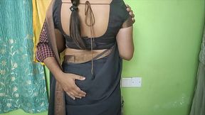 Desi Girl In Saree Plays With Cock While Standing