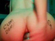 Japanese femboy bouncing juicy ass on big black dick