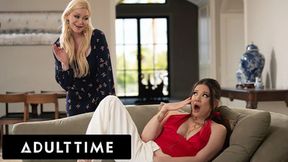 Adult Pleasure: Mature Seductress Serene Siren Bumps Alison Rey's Pillow For Stress Relief At Showcase!