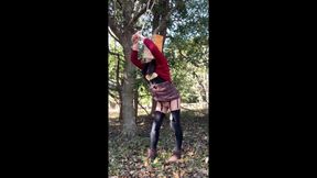 Master's Training Session No. 101: Outdoor Blindfolded Vibrator Training