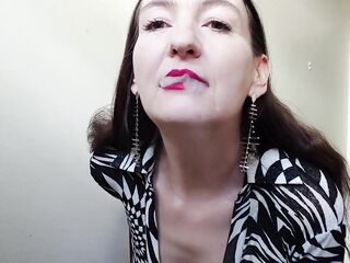 INHALE nineteen smokin' fetish clip by Gypsy Dolores a wild cougar of Montreal