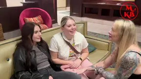 Mistress orders young blonde to eat her pussy and lick facesitting