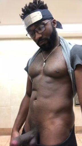 Stroking my Black Cock in Public! *Compilation*