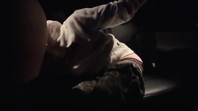 MILF wife grinds her soaked pussy on cock while confessing in backseat