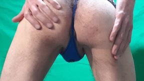 Blue Sheer Meshy G-string