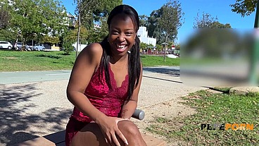 Is this black babe fit for porn?? She loves PUBLIC NUDITY!! Meet Paris