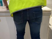 Plumber unaware exposed ass crack