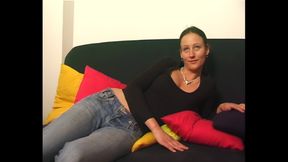 Beautiful Girl Picked up on the Street Strips and Even Gets Touched and Fucked by a Lesbian