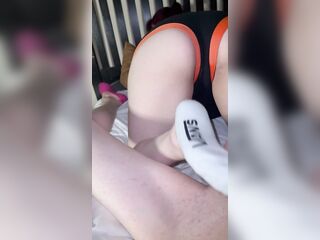 Girlfriend Gives Vans Sock Job and I Cum on 'em!