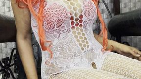 Cash collecting cleavage tease...