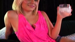 Icy Head - 19 Year Old Babe Deepthroats &amp_ Takes A Massive Facial In Her First Porn Scene