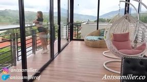 Curvy Beauty Anissa Miller Gets Intimate with Her Stepbrother on the Balcony!