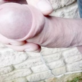 Close up Cumshot Outdoors After Edging - Rockard Daddy