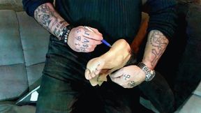 stuck behind the couch and tickling my feet HD mp4 1920x1080