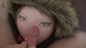 Sex doll tit fuck blow job