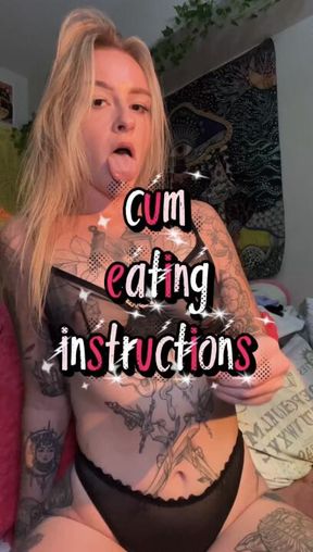 cum eating instructions joi