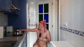 Fucking My Ass and Pussy in the Kitchen