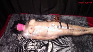 Mummified with electro and a toy struggling to orgasm