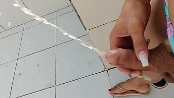 Kinky compilation of piss and sperm with a large-calibre cock