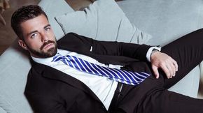 A handsome masculine dark-skinned Spaniard