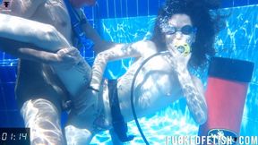 WMV Horny Yessica Bunny body electric light underwater hard fuck scuba 740