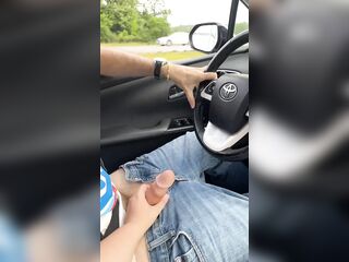 Playing with His Stick Shift