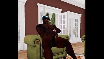 Big D Brown milks his huge cock