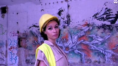 Jason and Stacy get lost in passion during an art shoot in an abandoned Berlin building