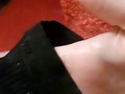 Sniffing 2-3 Day Old Dirty Panties, Licking Them Clean. Used Crusty Underwear