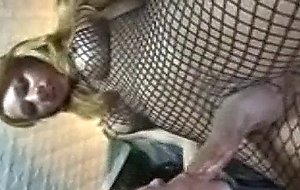Ts in body stocking bangs blindfolded guy