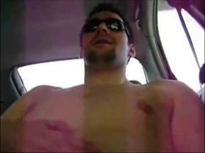 Horny Verbal Dude Jerks Off & Cums in Car