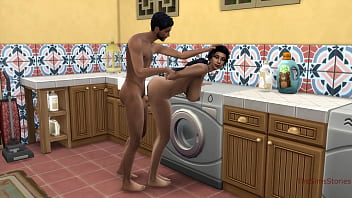 Full version: Stepson fucks hardcore his stepmother who is stuck in the washingmachine. The sims 4