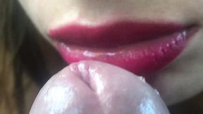 Blow job ecstasy with sloppy tongue deep throat action by Diosaera