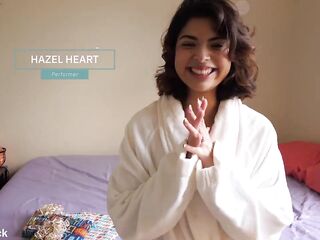 Hazel Heart Suggests Her Bushy Cunt As A Birthday Present