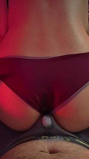 Trying to make him cum by grinding on his lap   Clip 2
