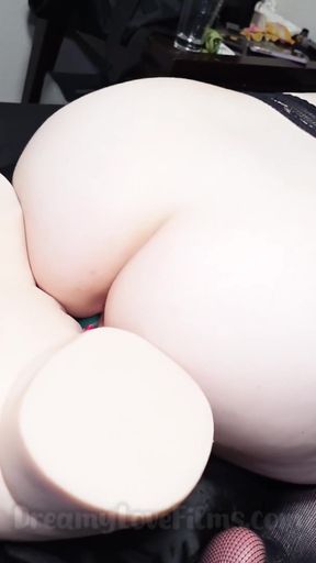 Tantaly Doll Scissoring, Twerking, Fingering &amp; Double Dildo Dual Penetration   Clip 1