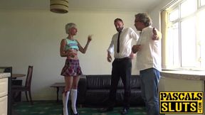 Debaucherous babe sucks maledom dick before rough plow