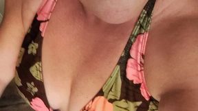 POV in swimsuit and calves