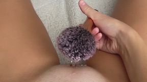 2 makeup brushed DEEP in my pussy