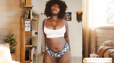 My dream girl also a siren teasing ebony curves in bra and panties