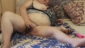 Mother-in-law with Big Cunt Masturbates with Toys