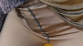 Masturbating Anal Play &amp; Finger Fucking Close up Outdoors in Tights &amp; High Heels